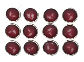 Red Matte Abstract Coat Buttons