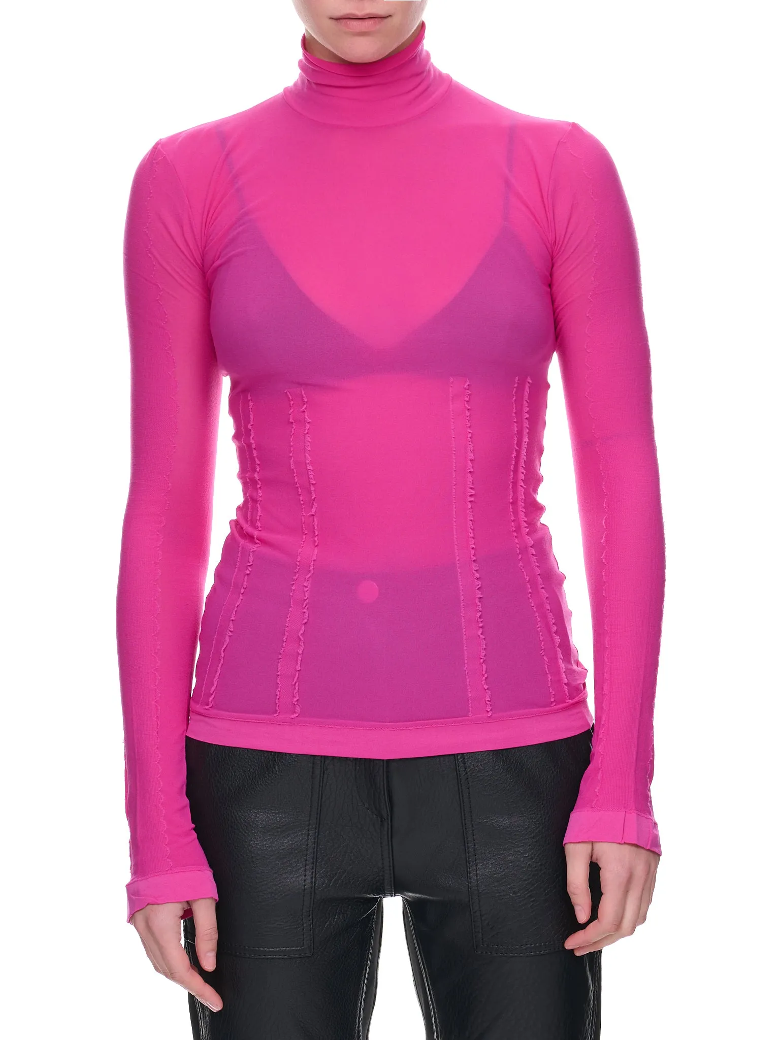 Seamless Top (FN-WN-TSHI000518-FUCHSIA-PINK)