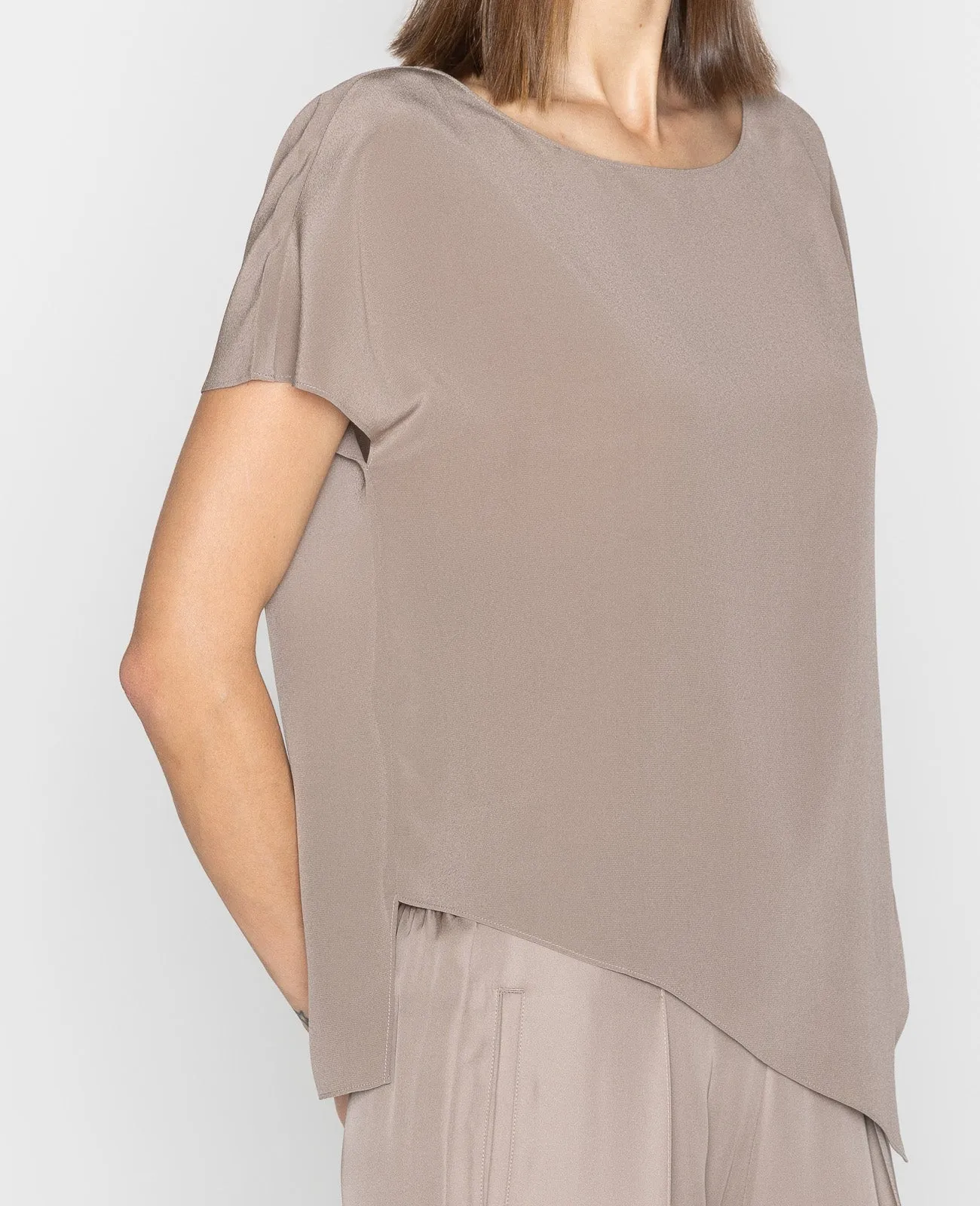 Silk Asymmetic Tee