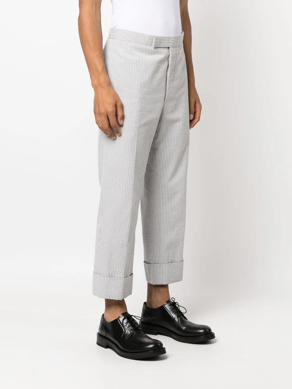 stripe-pattern tailored trousers