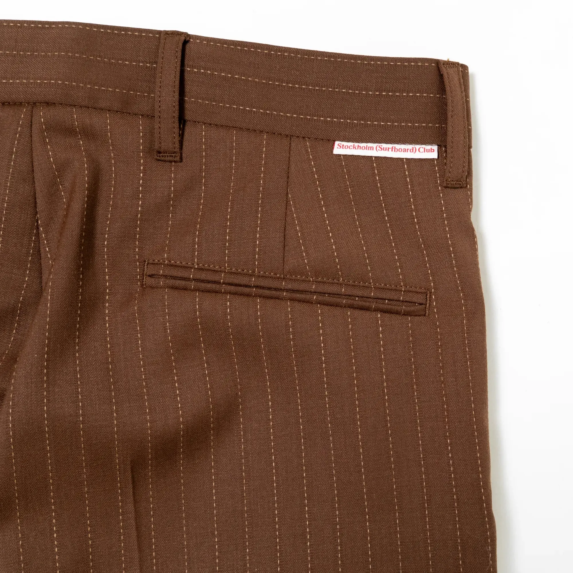 Tailored Bootcut Pinstripe Trousers