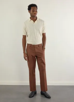 Tailored Linen Trousers | Espresso