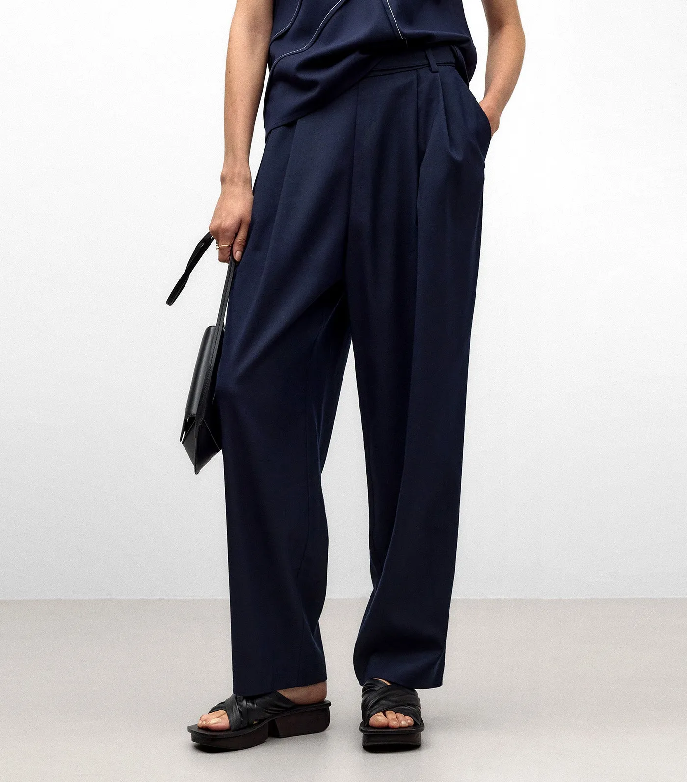 Tailored Trousers Navy Blue