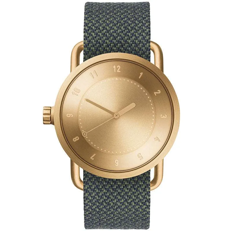 TID No.1 Gold Dial / Black Leather Strap / Gold Buckle