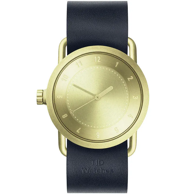 TID No.1 Gold Dial / Black Leather Strap / Gold Buckle