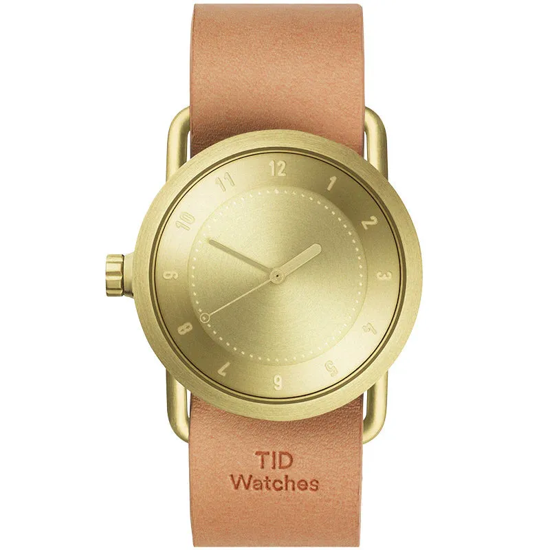 TID No.1 Gold Dial / Black Leather Strap / Gold Buckle