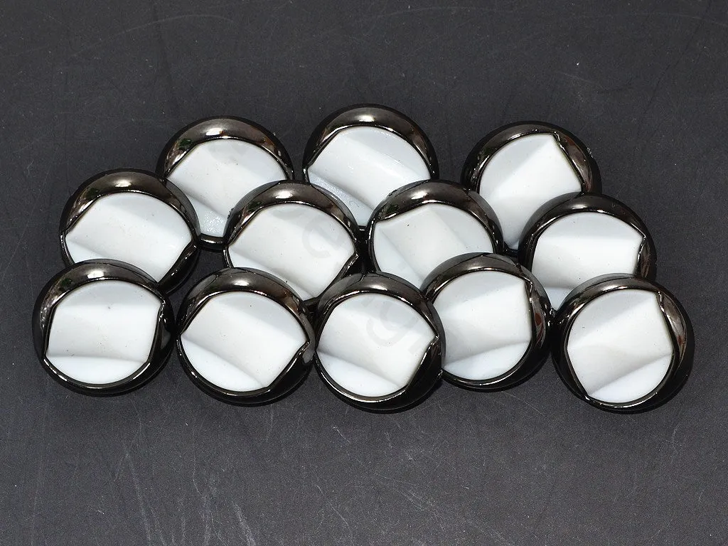 White Plain Coat Buttons