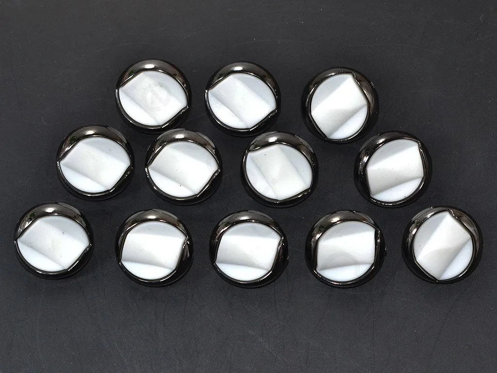 White Plain Coat Buttons